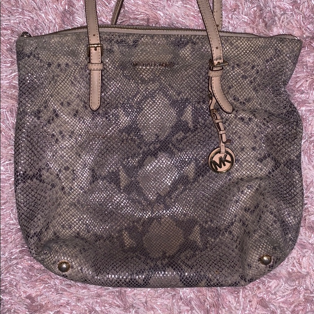 Michael Kors Large Jet Set Top Zip Python Tote - image 2